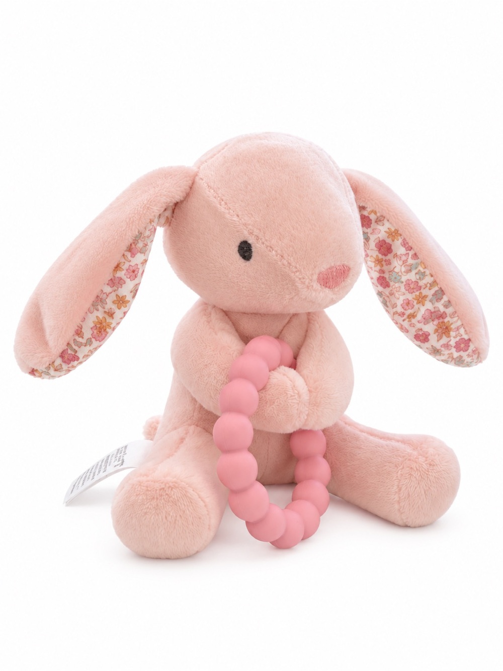 Carter’s Pink Bunny Plush with Teething Ring – New Without Tags